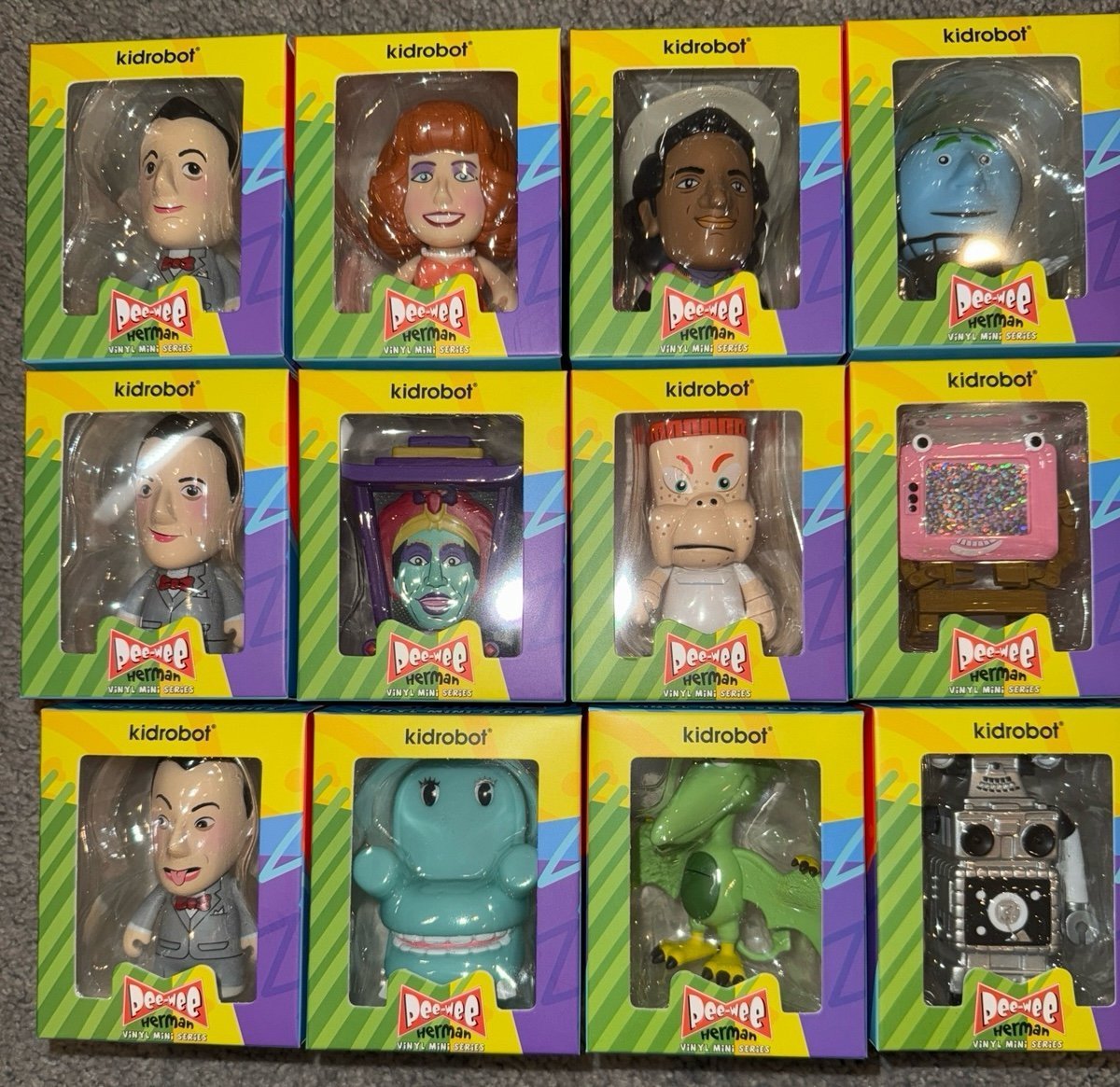 PEE-WEE'S PLAYHOUSE FULL SET.  3" VINYL MINI SERIES