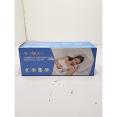 Zibroges Cervical Pillow Memory Foam Pillow for Neck Head Shoulder Pain - White