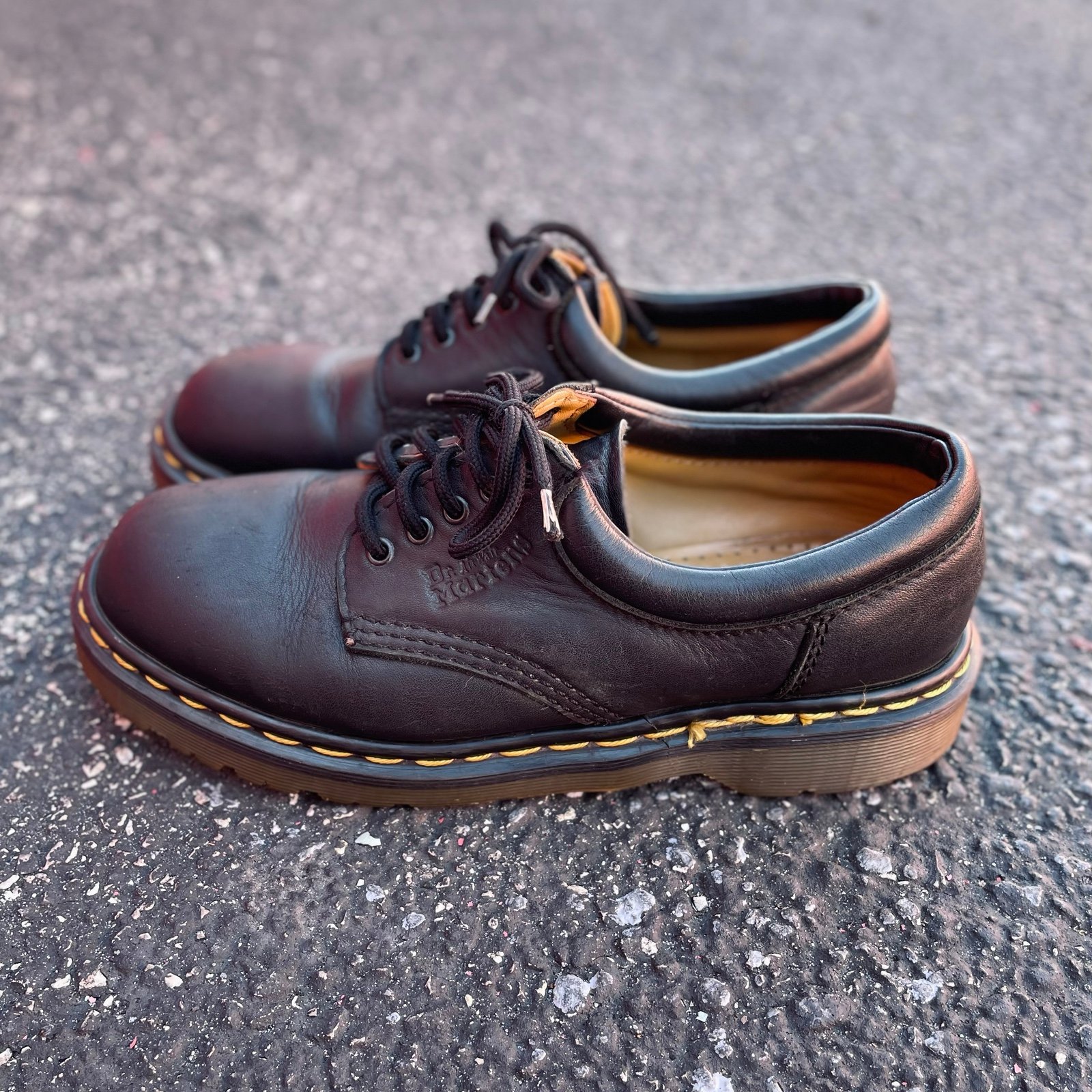 Vintage dr. martens 8053 Y2K black Nappa size 8 Mens preowned