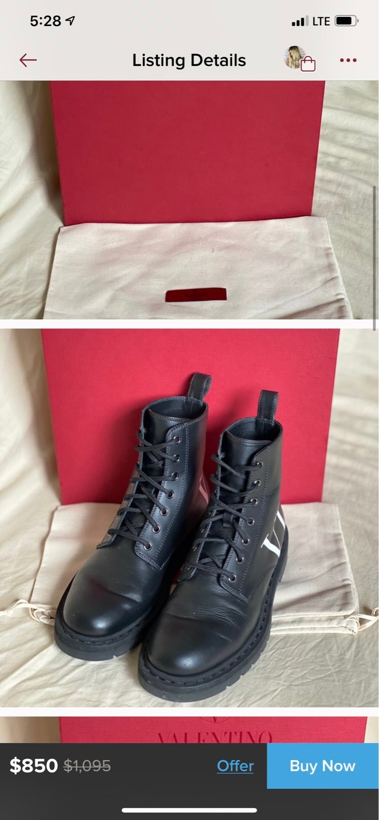 Valentino combat Boot