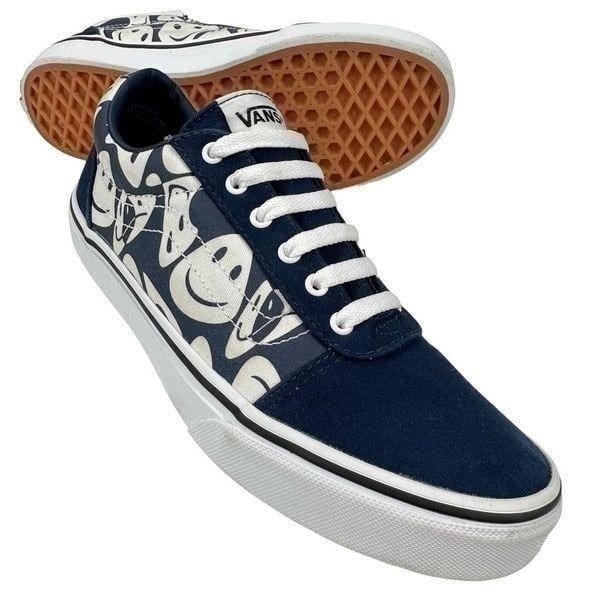 VANS Old School Warped Happy Face Cap Toe Sneakers Youth Size 5