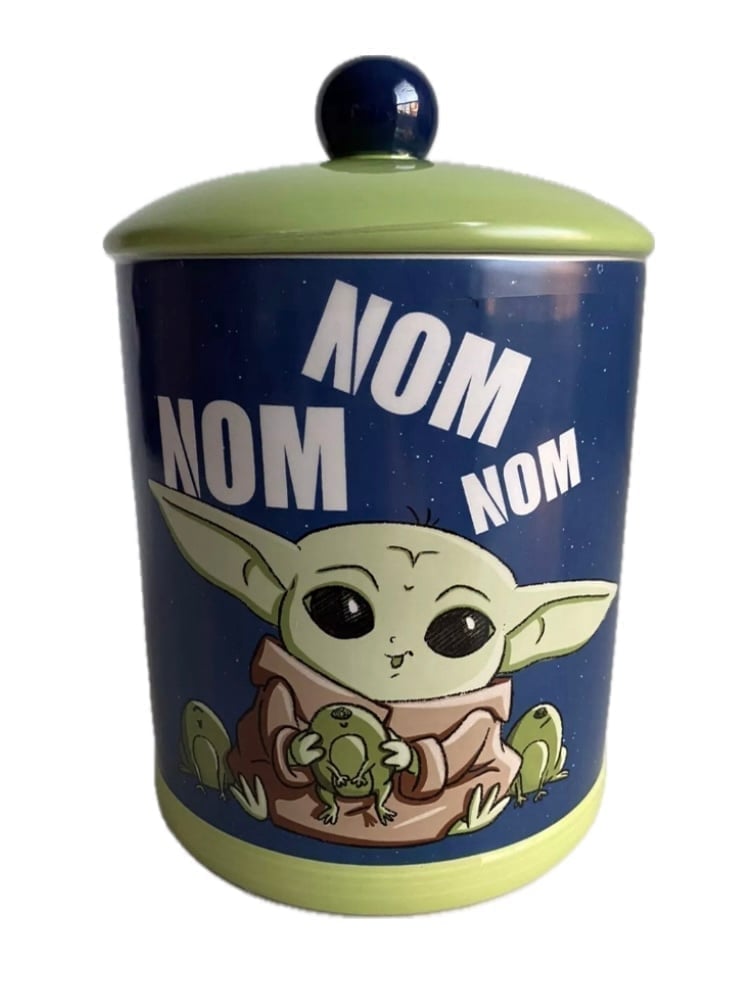 Star Wars The Mandalorian Grogu Nom Nom Nom Frogs LARGE Ceramic Cookie Jar