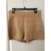 Everlane The Cozy Stretch Short Ribbed Knit Micro Shorts Carmel Size Large. Soft