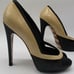 GEORGINA GOODMAN Daryl black/ beige peep-toe platform heel pumps sz 36