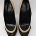 GEORGINA GOODMAN Daryl black/ beige peep-toe platform heel pumps sz 36
