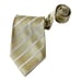Charvet Metallic Gold w/ Silver Stripe Silk Neck Tie Mens Size 4 W 58 L