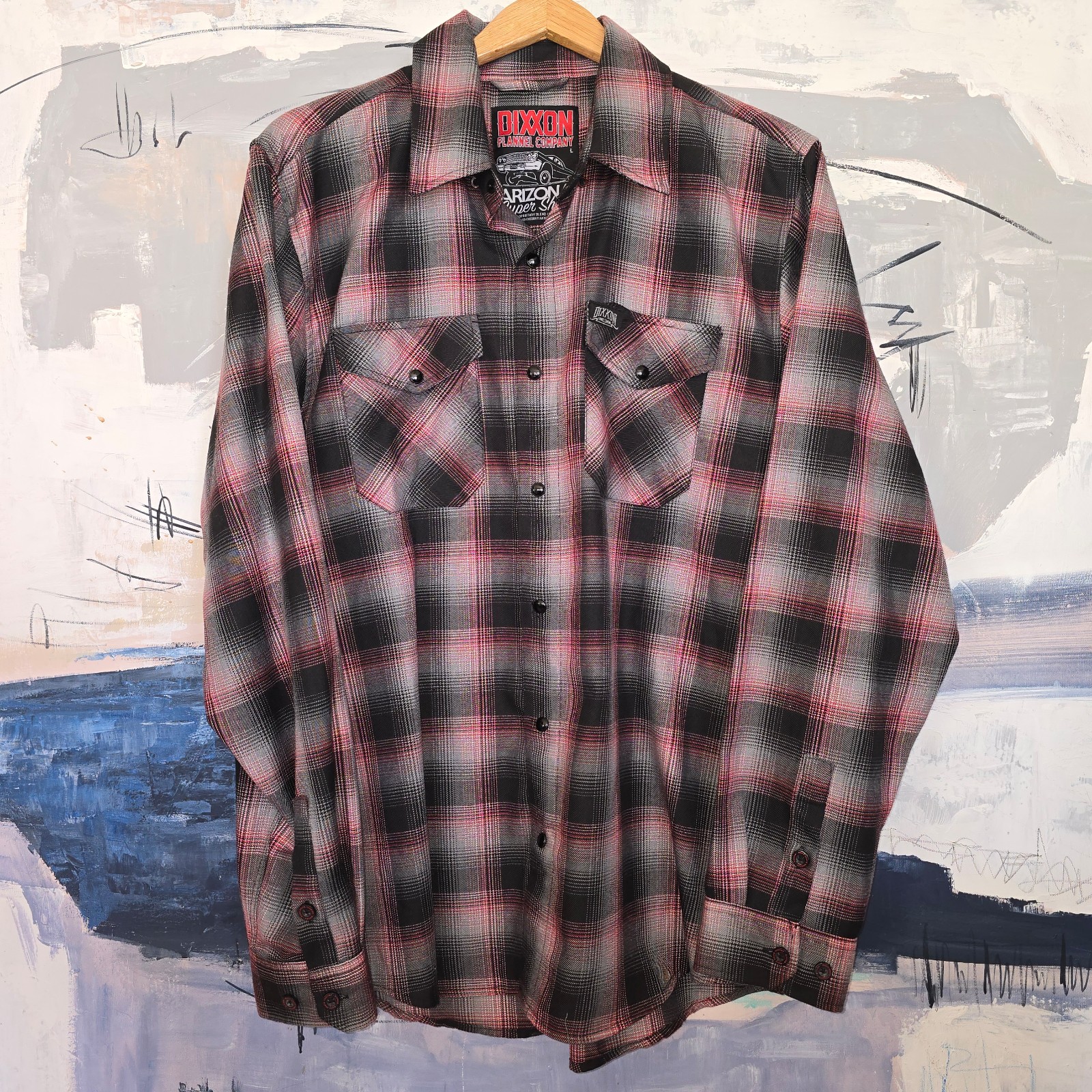 Dixxon Flannel Company The Arizona Super Show Men’s Large Plaid With Snaps Rare