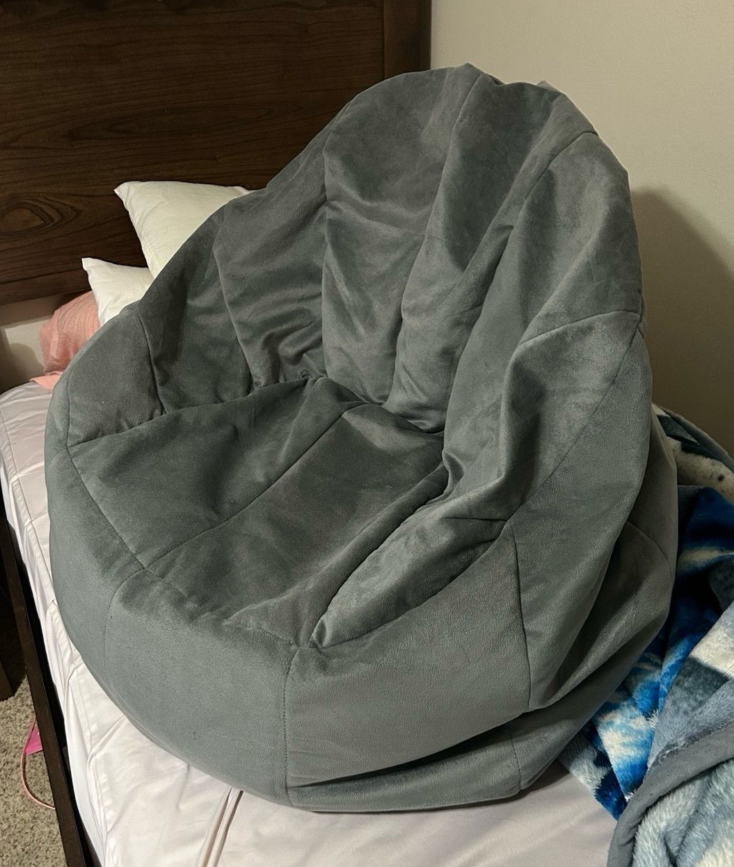 Big Joe Grey Beanbag Chair