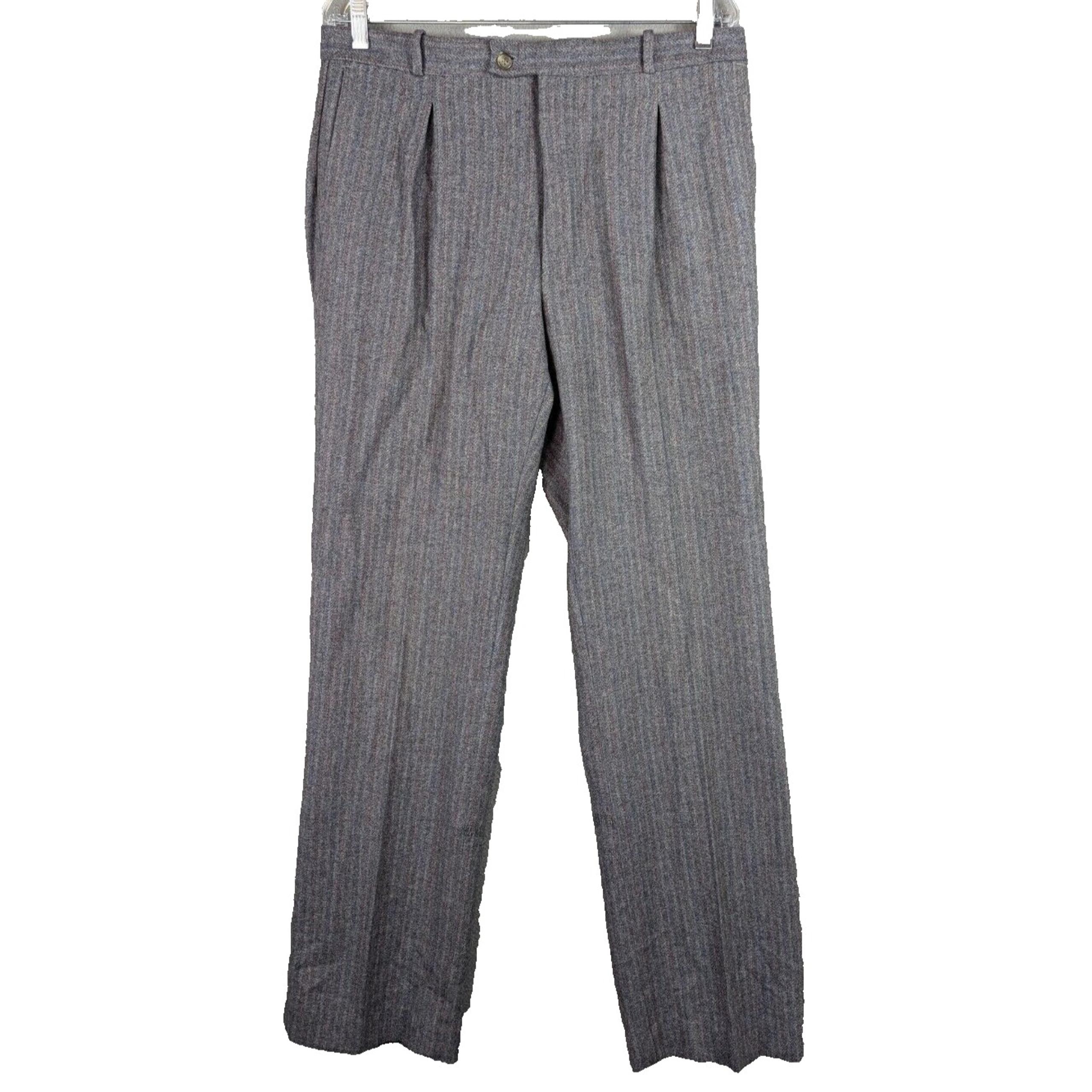 Colours by Alexander Julian Dress Pants Men's Grey Pleated Straight Leg Size 34W