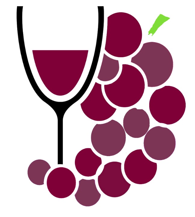 Minimalist Shades of Purple Grapes With Glass of Wine Note Card (QTY:10)