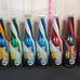 6 GLASS EMPTY BOTTLES OF CORONA BEER MEXICAN SOCCER LEAGUE TEAMS