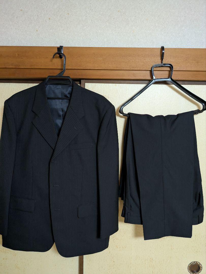 DANKAN Striped Black Formal Suit