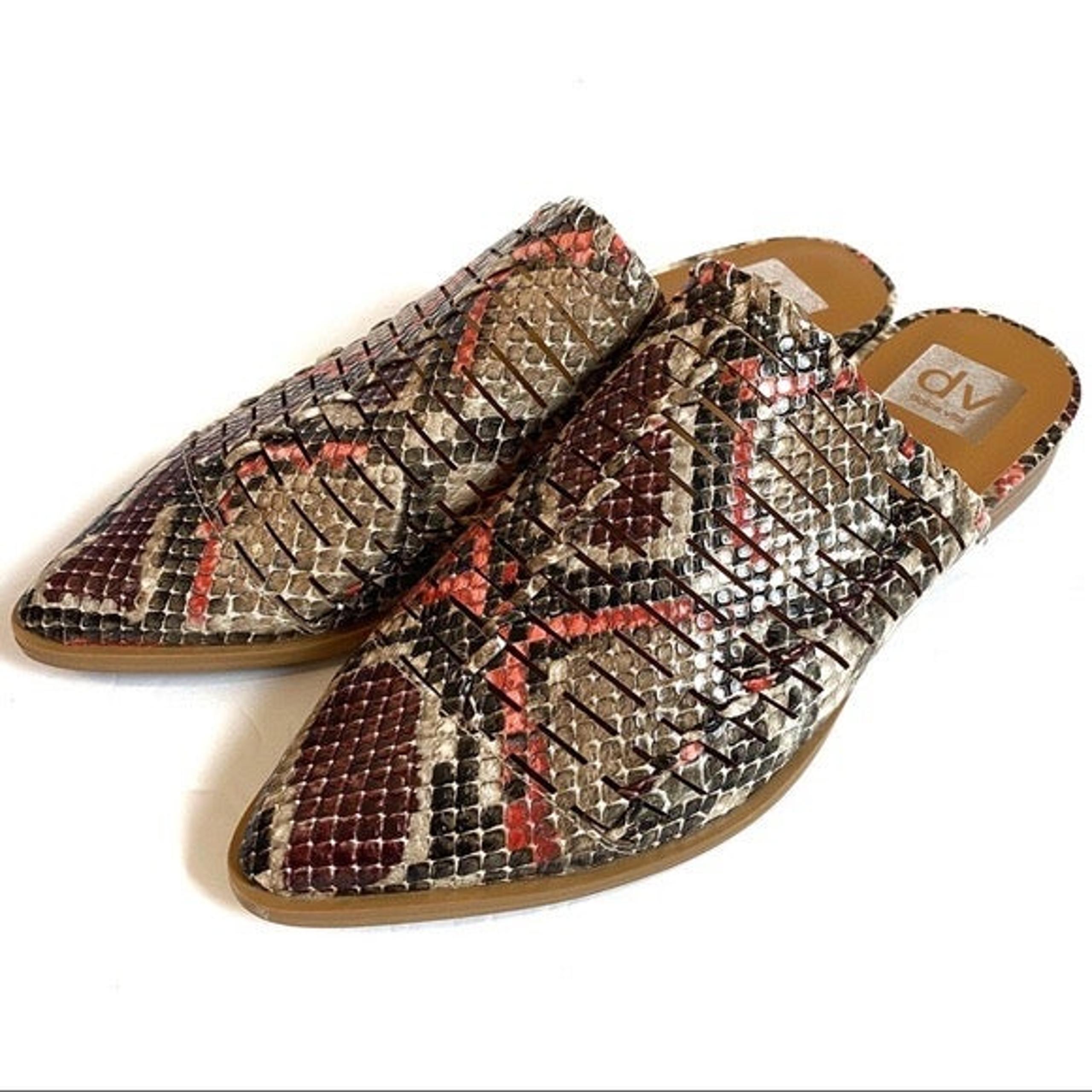 NWOB Dolce Vita Snakeskin Izzie Mules