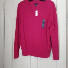 GAP Men's Sweater V neck long sleeves New Red Size large