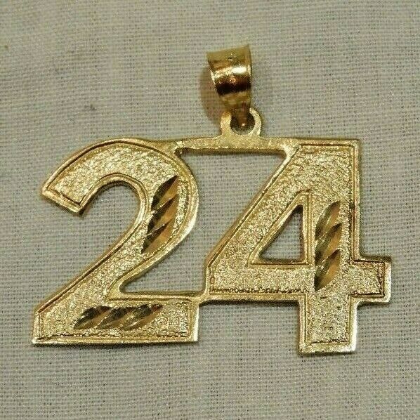 Vintage 14K Yellow Gold 24 Charm or Pendant