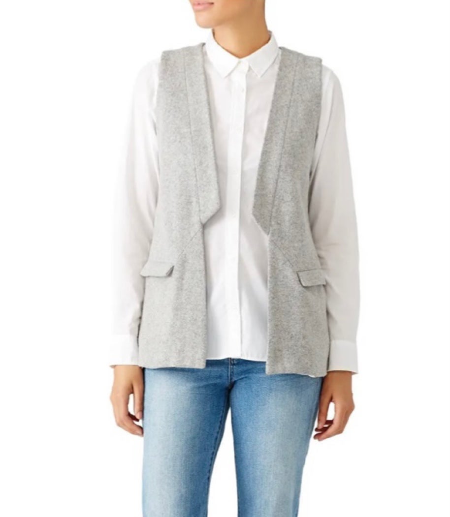 AYR Waverly Grey Wool Lily Vest-XS