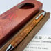【Brass Pipe】Koguchi Workshop Sharpen Pencil Wedge Pear Burl Wood Shaft Pen