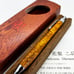 【Brass Pipe】Koguchi Workshop Sharpen Pencil Wedge Pear Burl Wood Shaft Pen