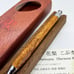 【Brass Pipe】Koguchi Workshop Sharpen Pencil Wedge Pear Burl Wood Shaft Pen
