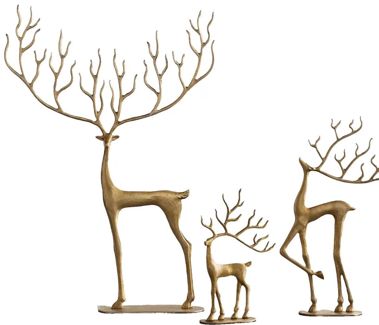Pottery Barn Brass Merry Reindeer Set of 3 (LAST ONE!!)