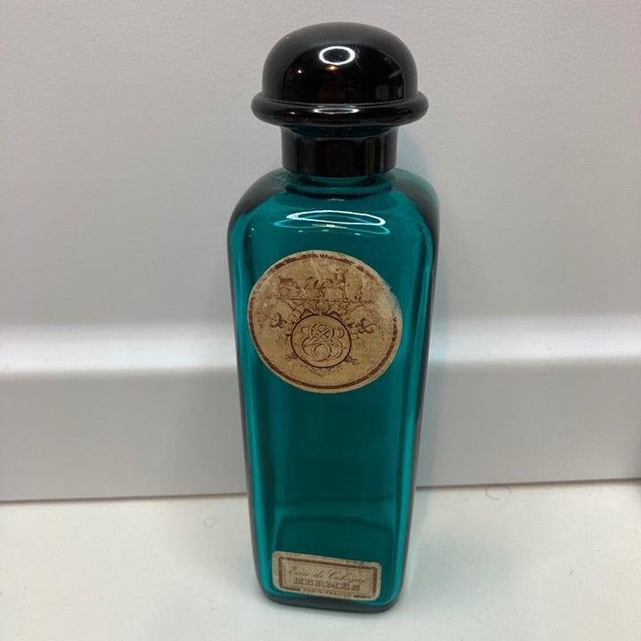 Vtg. ‘40s Hermes Turquoise Blue Cologne Bottle Only Paris Bakelite Top 5.5” Tall