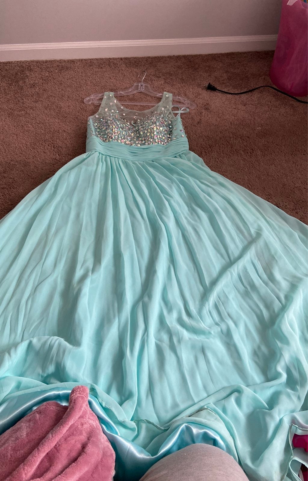 Turquoise dress, PROM GRADUATION,PARTY,