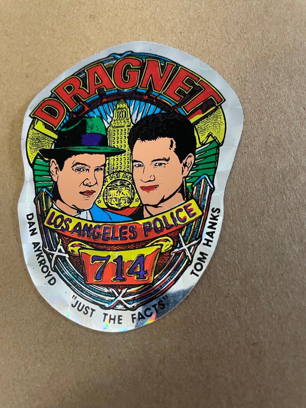 Dragnet 1985 jewel prism sticker rare