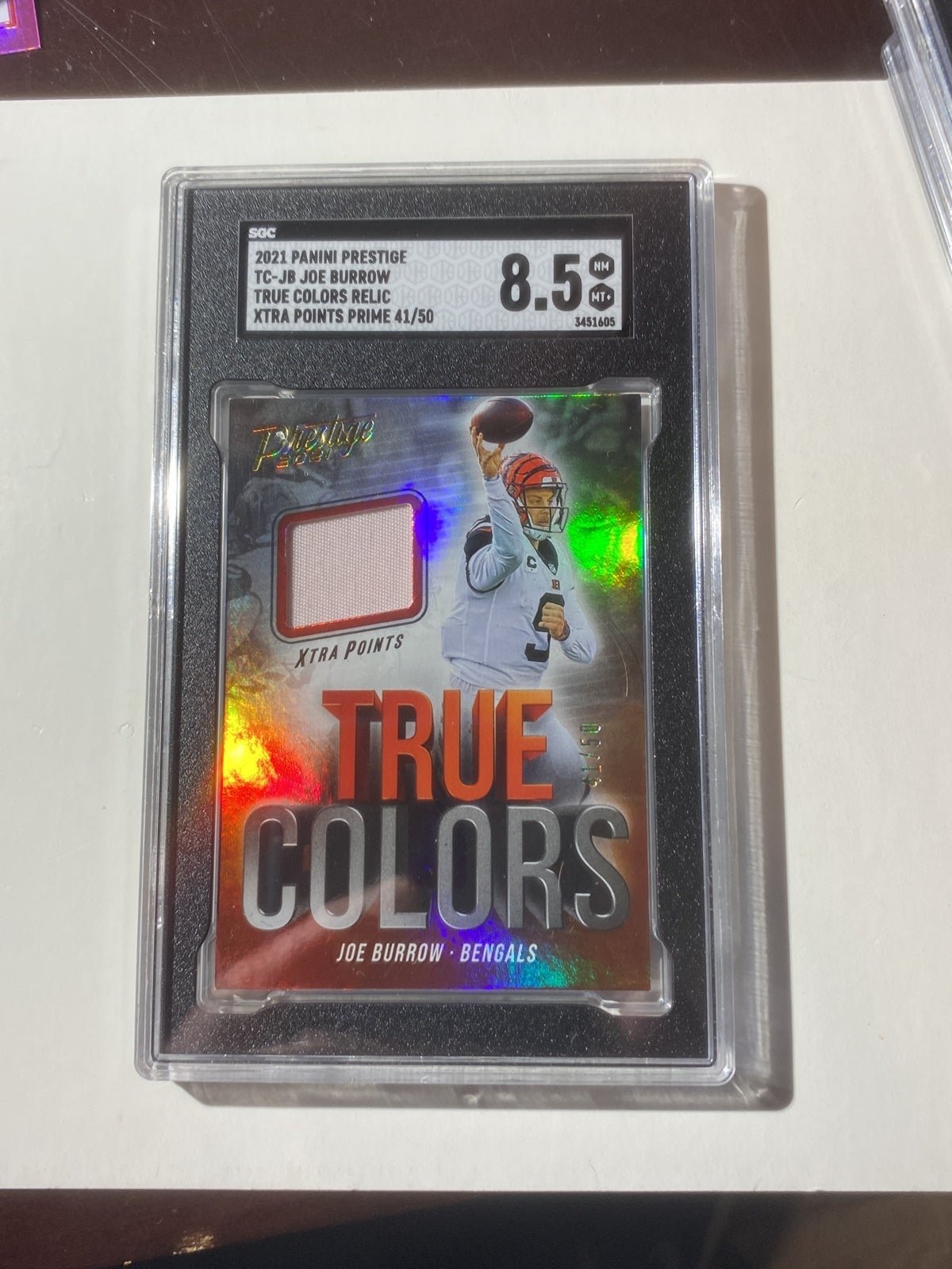 Joe Burrow Rookie Jersey 41/50 8.5