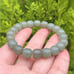 10mm barrel shape natural green jade bracelet