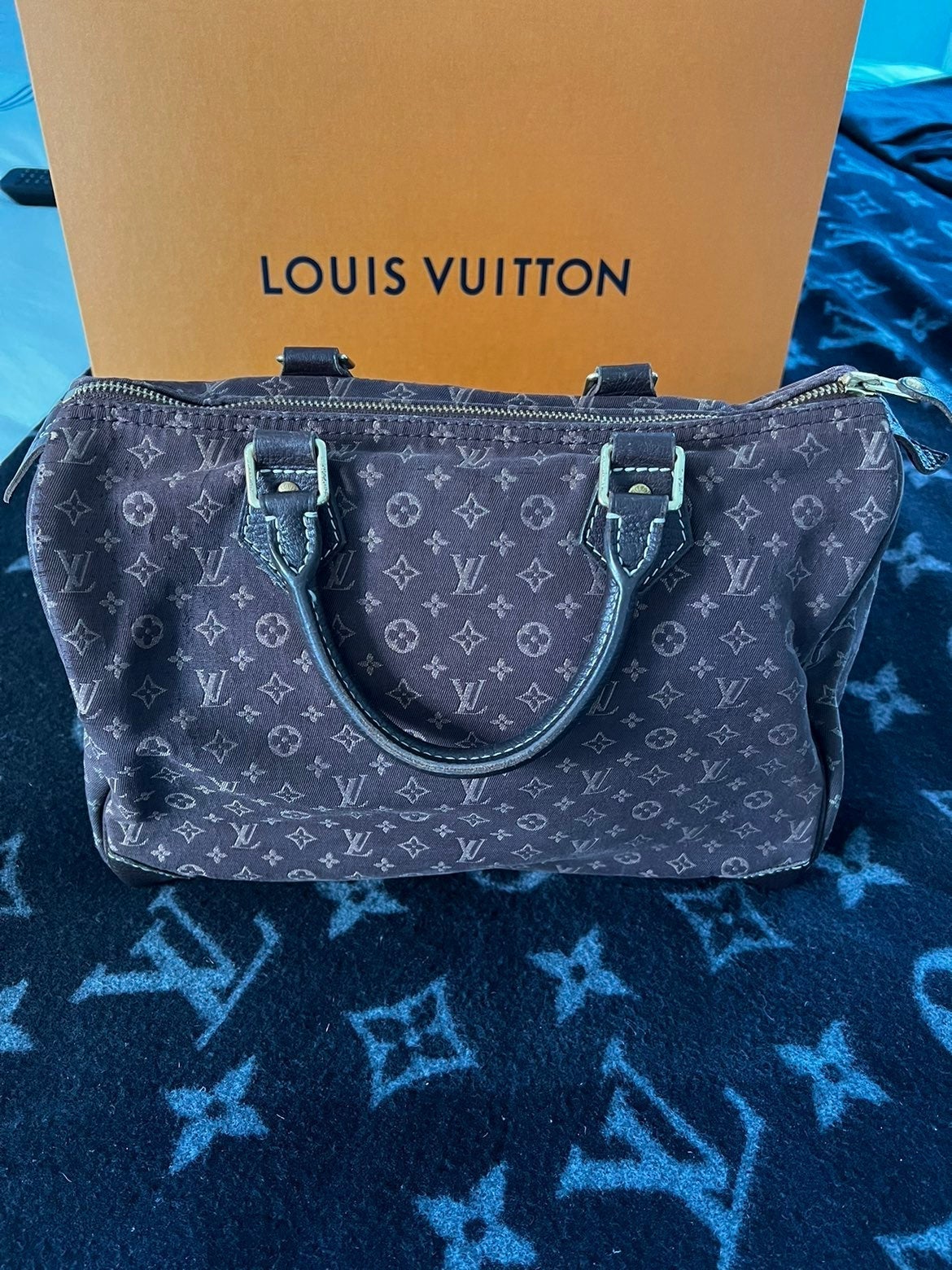 Louis Vuitton Monogram Mini Lin Speedy Bandoulie 30