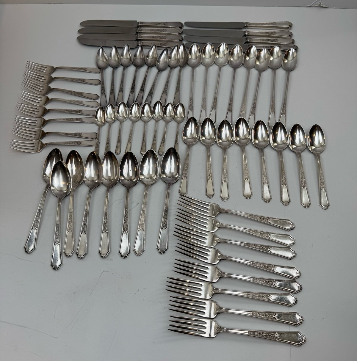 VTG 1947 Rogers Bros Silverware Flatware Set Of 8 Plus Other Flatware 88 Pieces