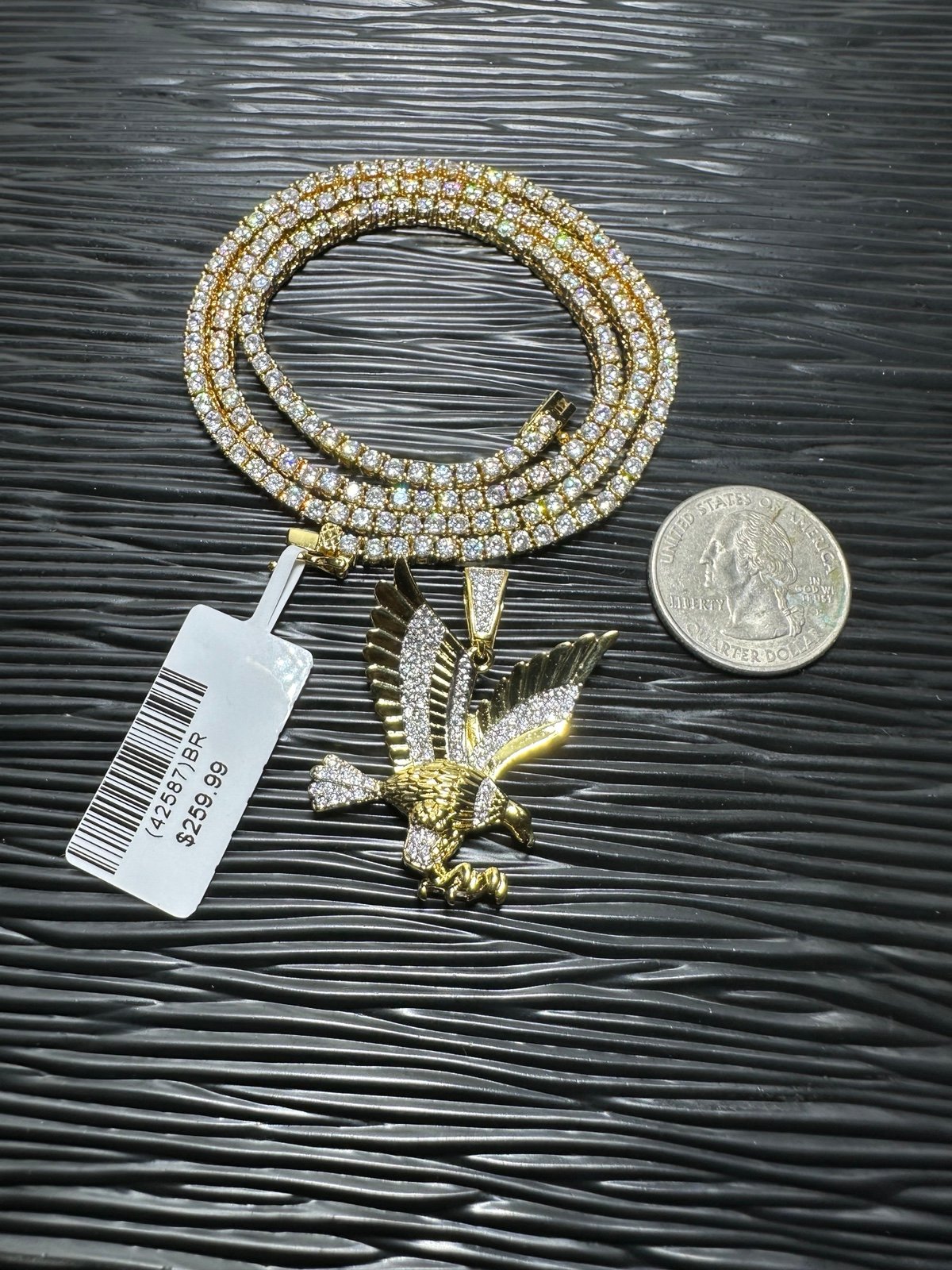 LIMITED TIME MEGA SALE! 14K Gold Plated Iced Out Diamond Simulated Tennis Chain