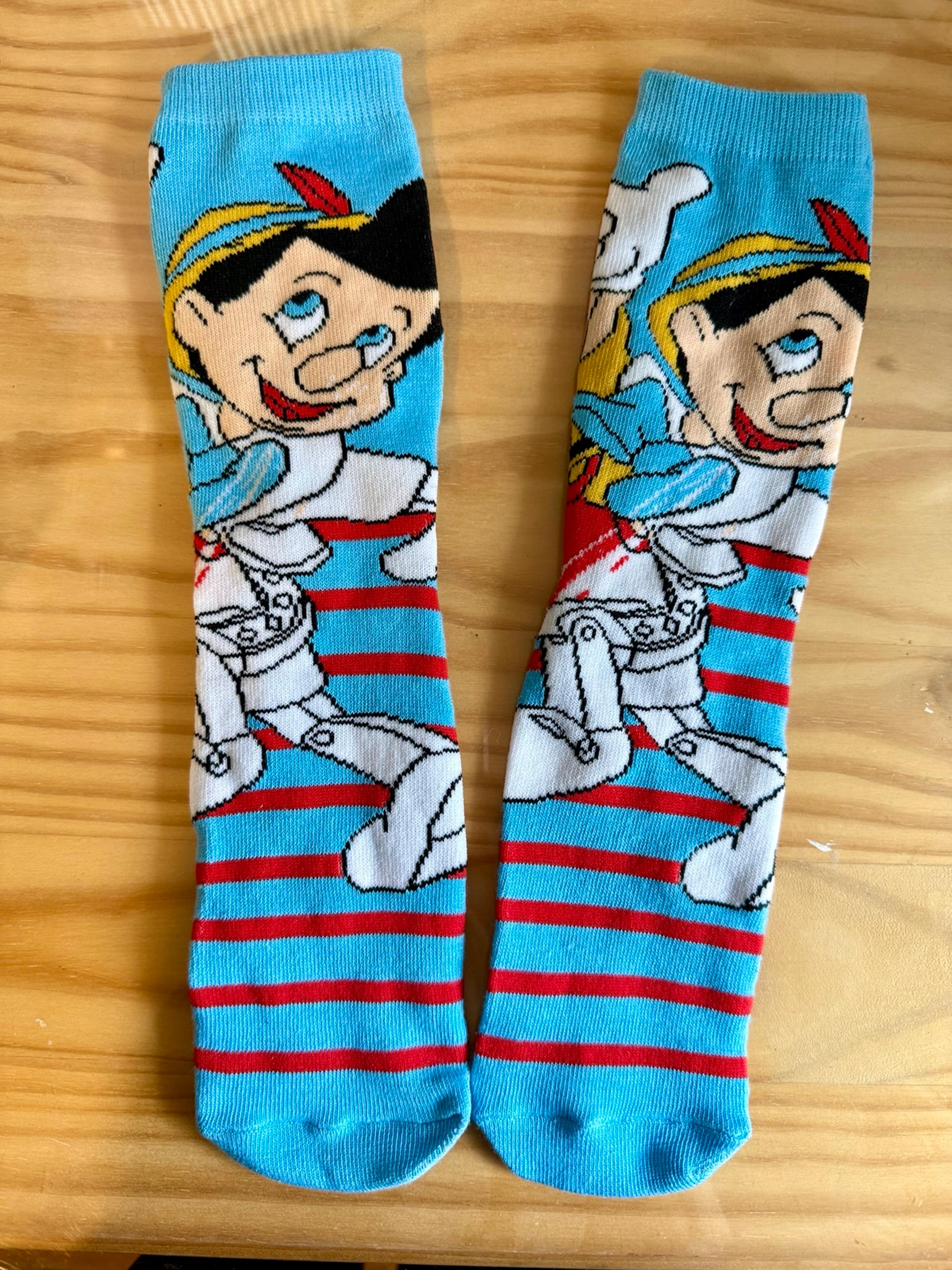 Women’s Disney Pinocchio Striped Blue Socks
