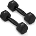 Rubber Encased Exercise & Fitness Hex Dumbbell 5 Lbs
