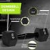 Rubber Encased Exercise & Fitness Hex Dumbbell 5 Lbs