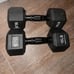 Rubber Encased Exercise & Fitness Hex Dumbbell 5 Lbs
