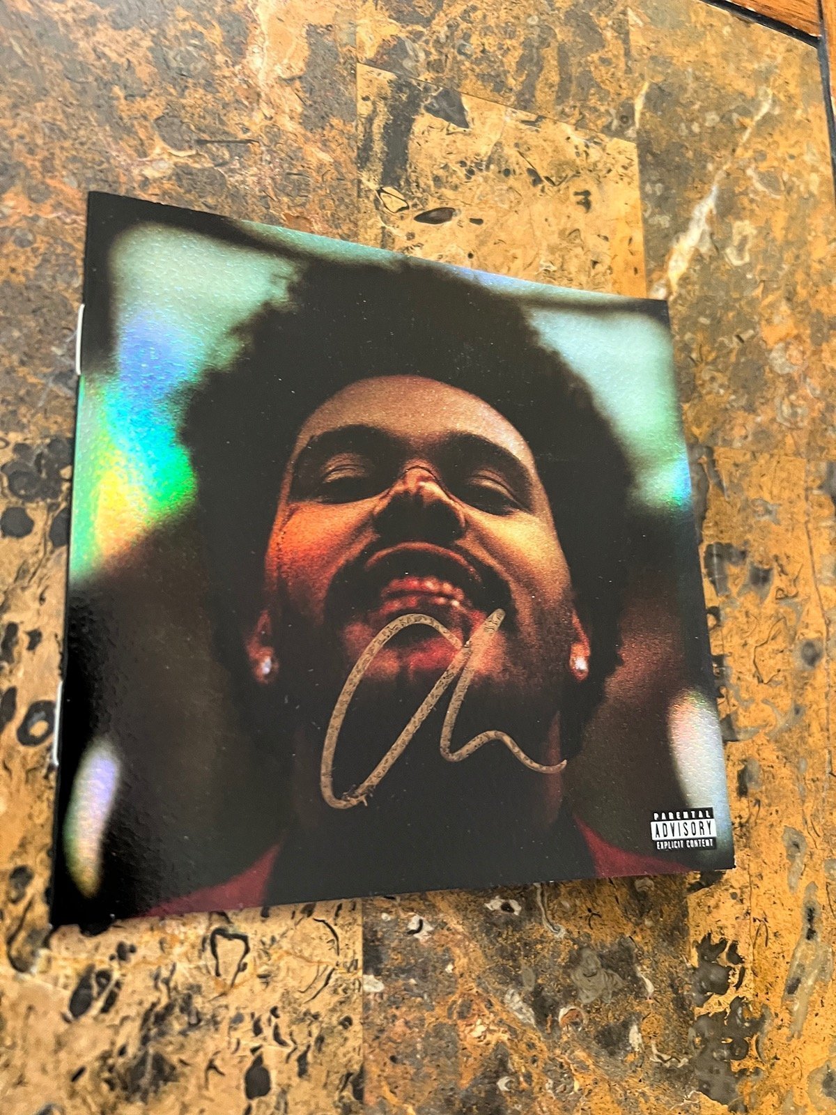 After Hours signed holographic cd booklet