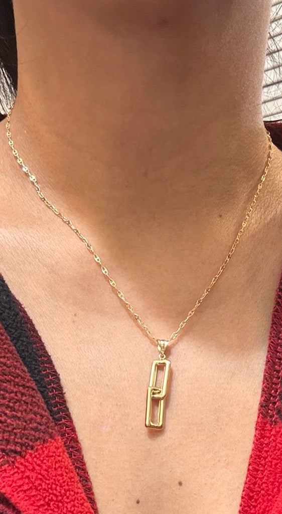 18k Real Gold Necklace with Pendant