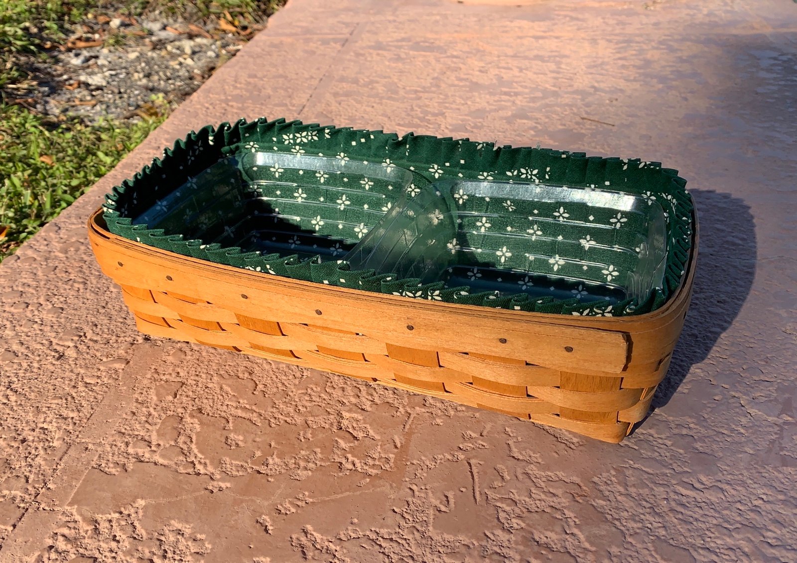 Vintage Longaberger Baskets bread basket, liner, and inserts