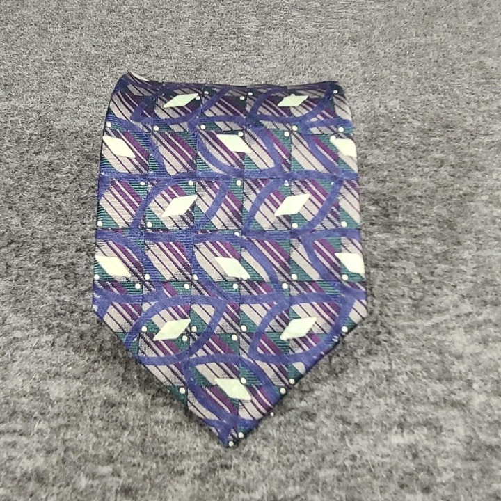 Robert Talbott Seven Fold Men's Neck Tie Purple Geometric Nordstrom Silk 9/40