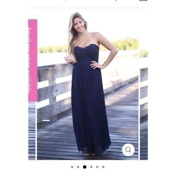 Lulus Strapless Pleated Maxi Dress XL