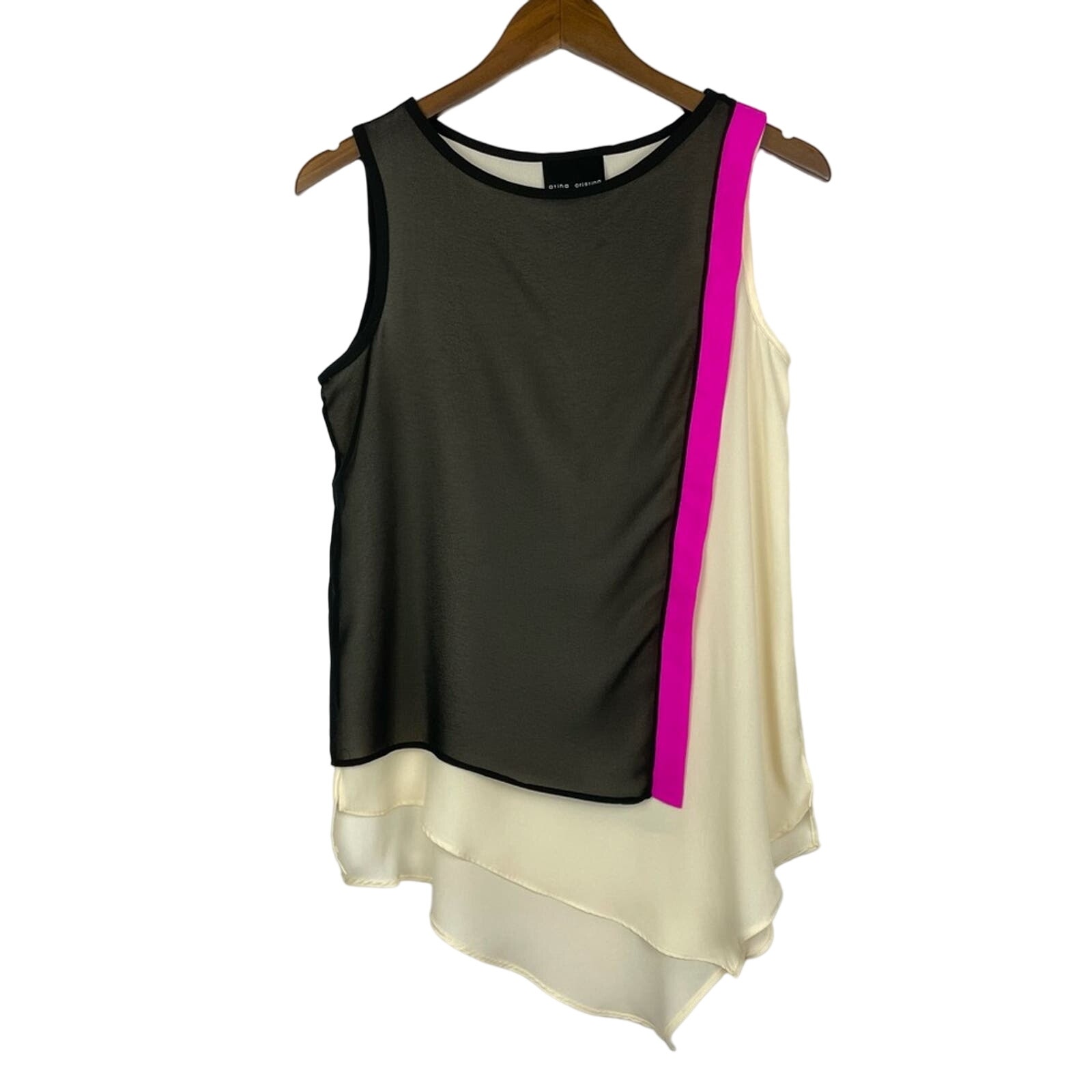 Atina Cristina Sleeveless Asymmetrical Layered Blouse
