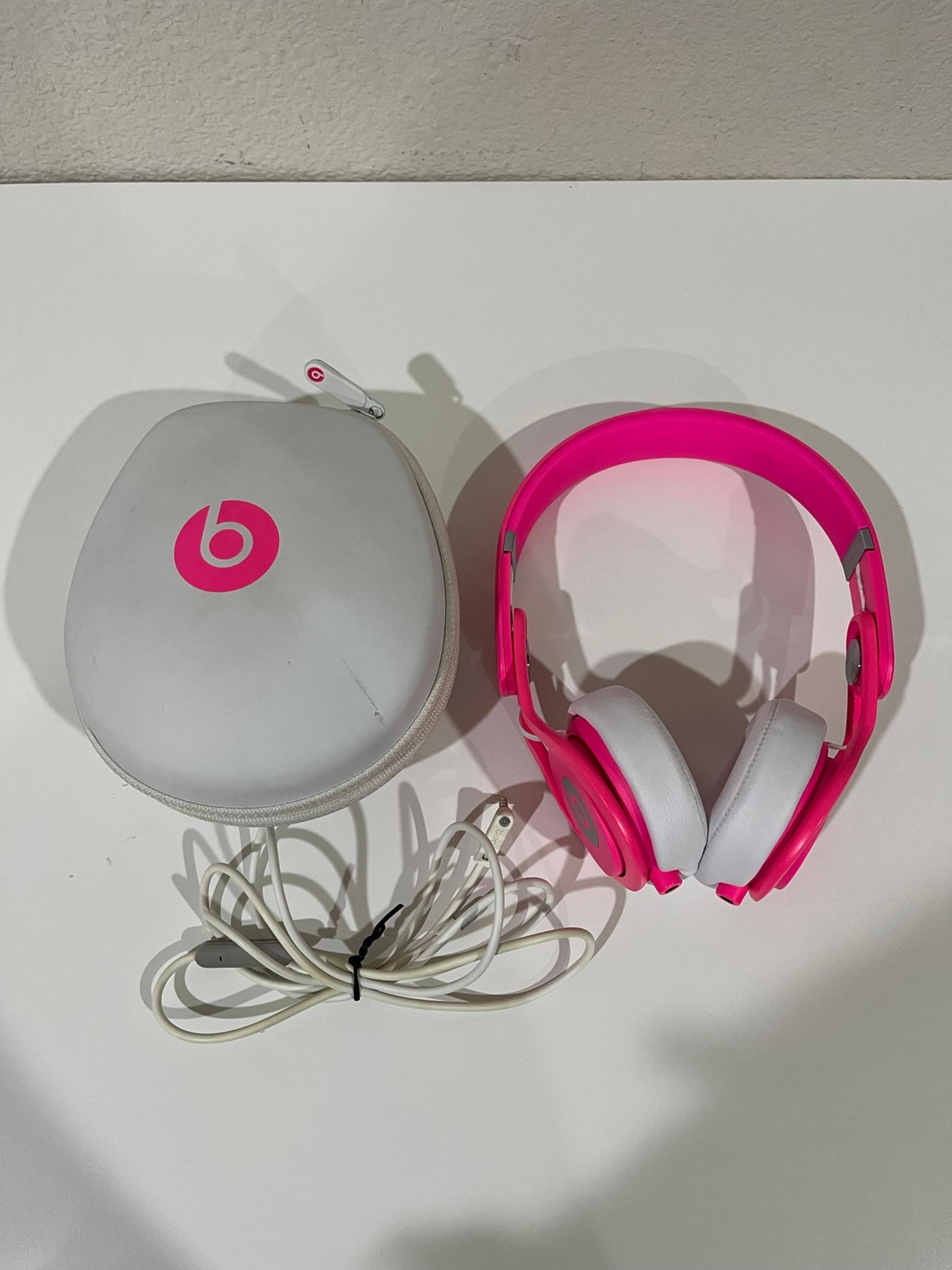 Beats By Dre Mixr Headphones Hot Pink Limited Edition Wired Over Ear Headphones