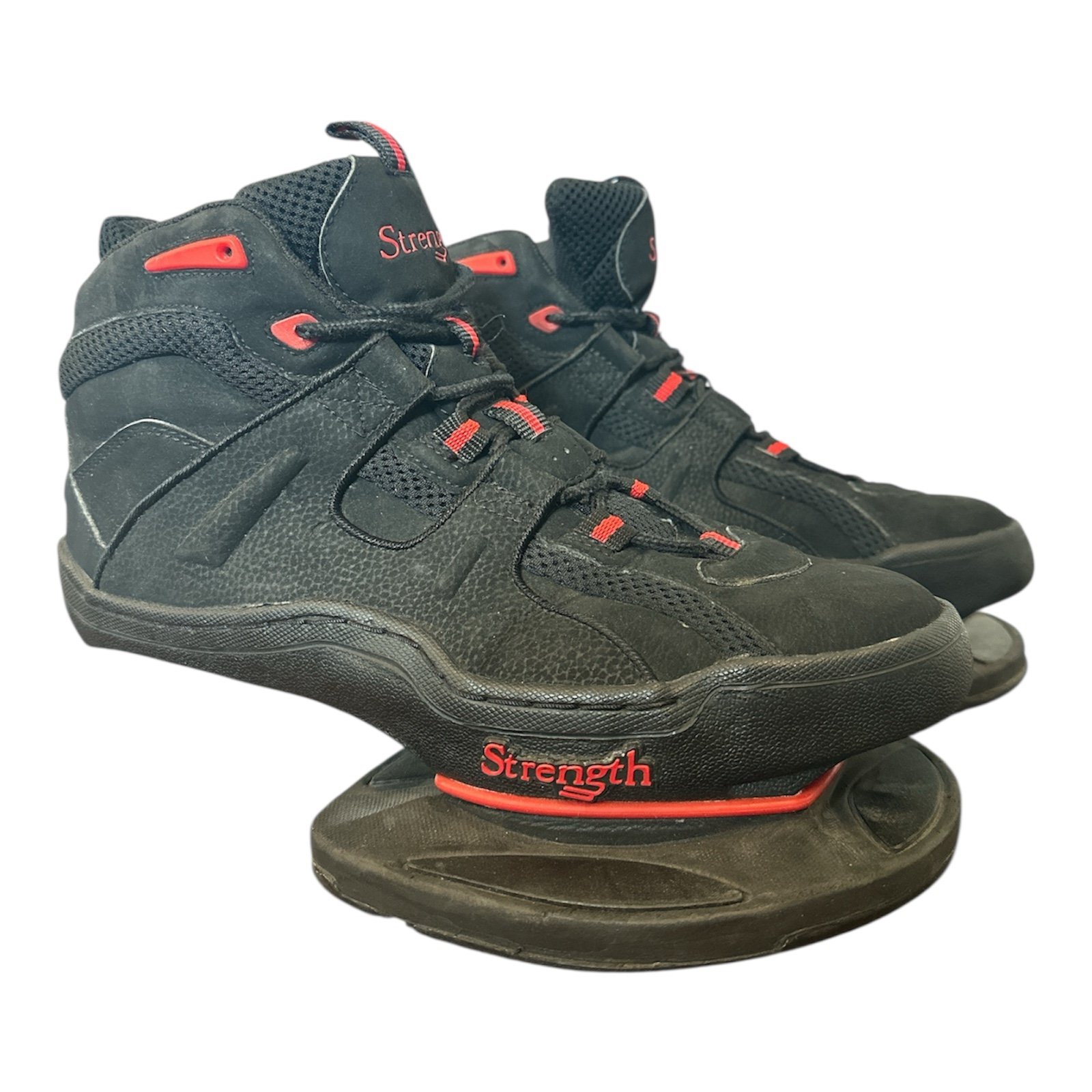 Mens Strength Training Shoes Black US 10.5 ATI Calf Dunking Sneakers Platform