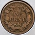 1858 Flying Eagle Cent with Obverse Strike through #3175