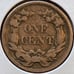 1858 Flying Eagle Cent with Obverse Strike through #3175