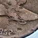 1858 Flying Eagle Cent with Obverse Strike through #3175