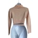 RUNAWAY Brand Turtleneck Tie Waist Crop XS Sz 2 Ribbed Blush Long Sleeve
