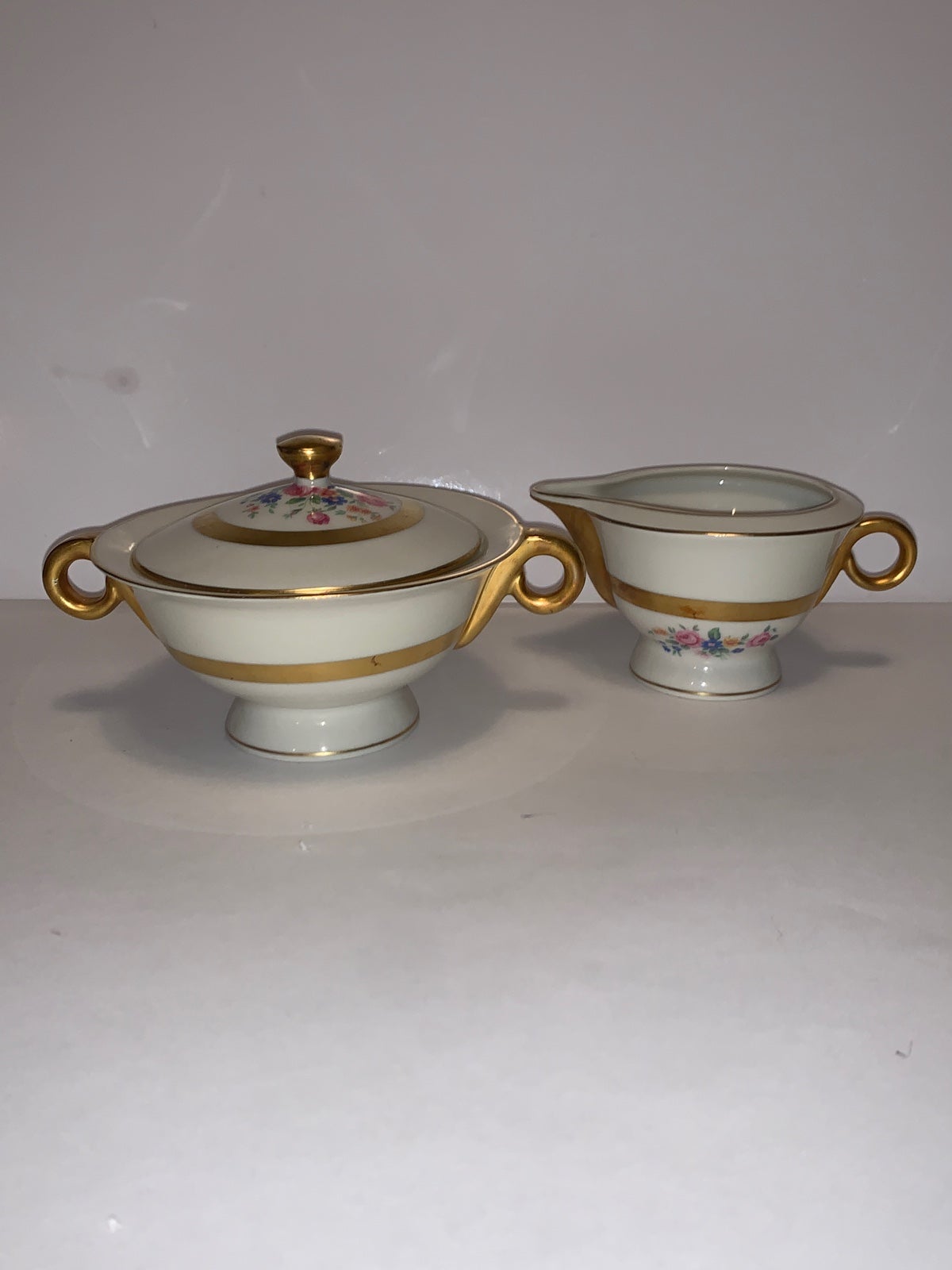 Theodore Haviland New York Lombardie Sugar Bowl and Creamer Vintage