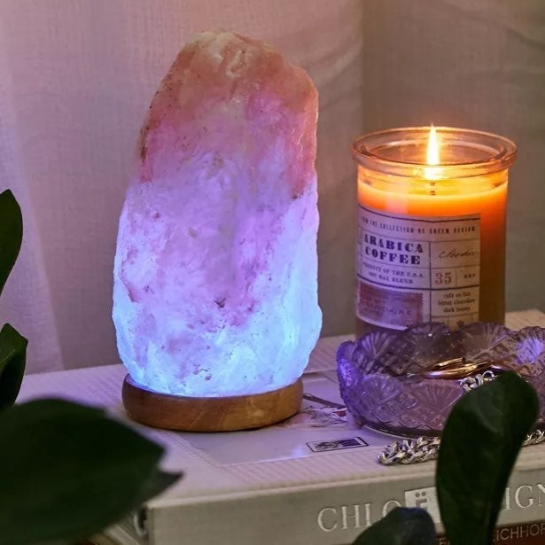 Brookstone color changing salt lamp